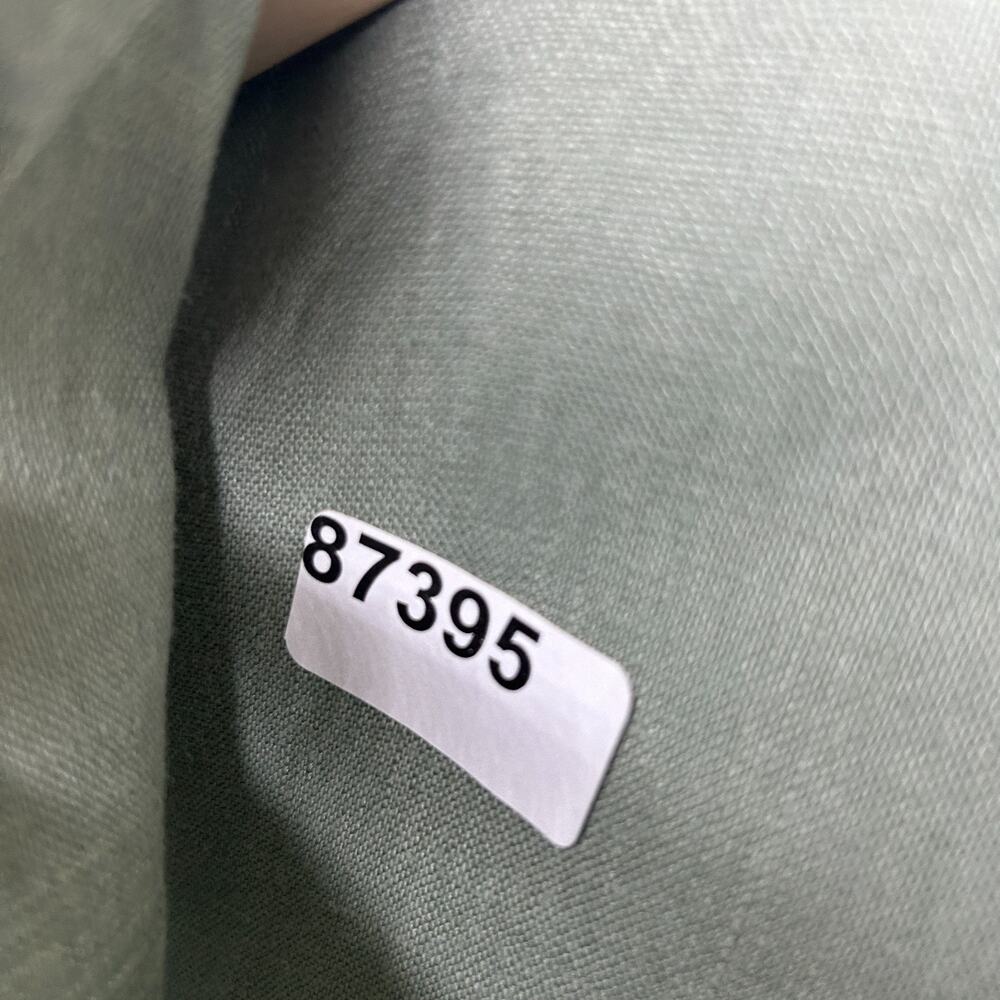 J.JILL Dress L 100% Linen Sleeveless Shirtdress Button Front Green Vintage - Picture 11 of 11